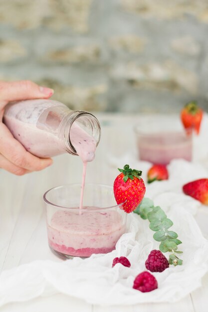 smoothie à la fraise