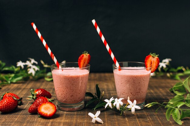 Smoothies à la fraise