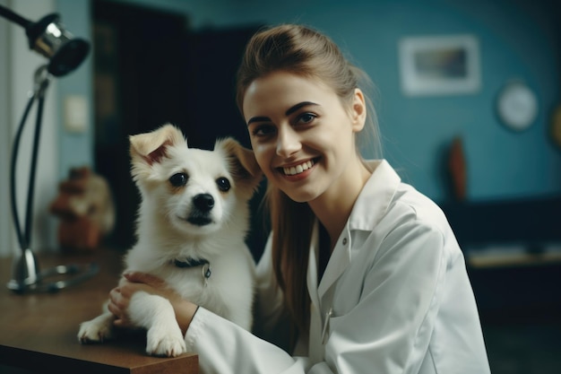 Photo gratuite soin des animaux de compagnie et clinique vétérinaire et concept de médecin