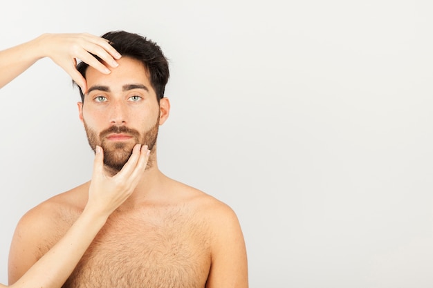 Photo gratuite soins de beauté masculins