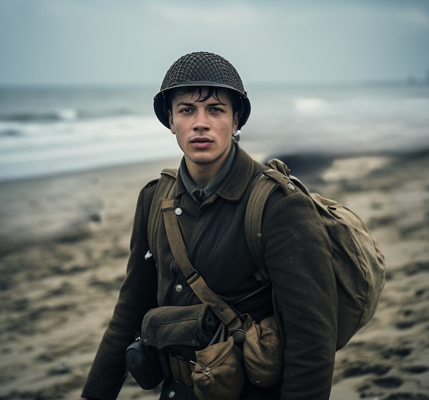 Photo gratuite soldat à tir moyen en zone de guerre