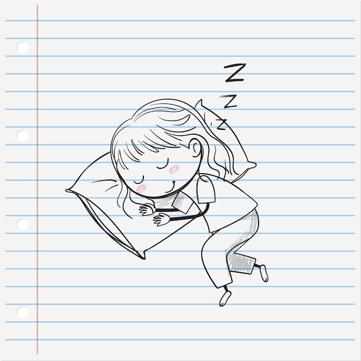 Photo gratuit un sommeil paisible sur du papier doublé