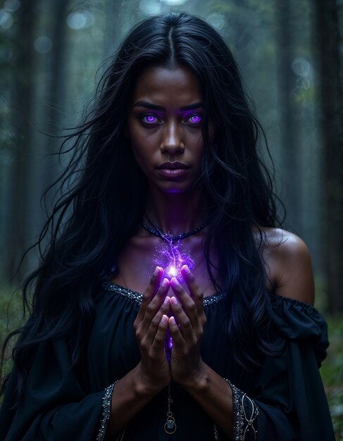 Une sorcière aux pouvoirs magiques.