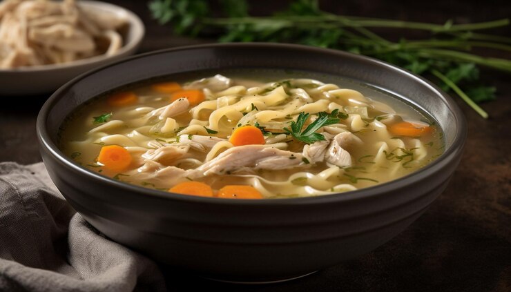 Photo gratuit soupe de légumes maison repas frais et sain généré par l'ia