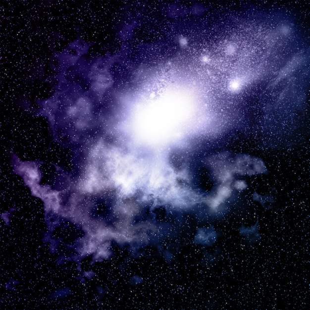 Space background avec nébuleuse et amas d&#39;étoiles