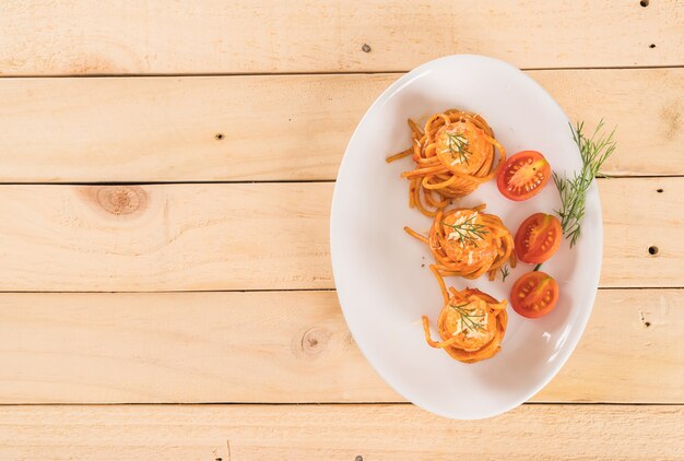 Spaghetti aux crevettes