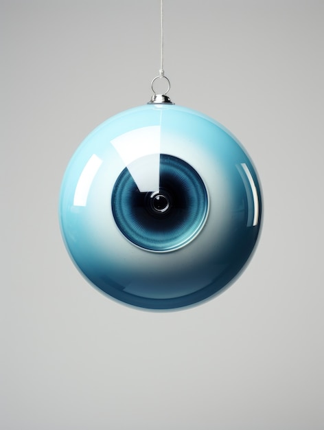 Photo gratuite sphère 3d créative abstraite avec effet oculaire