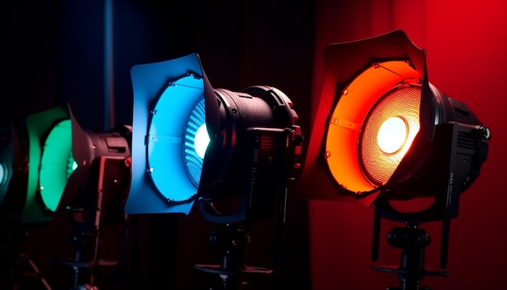 Photo gratuit spotlight illumine la scène lors d'un événement d'arts de la scène généré par l'ia