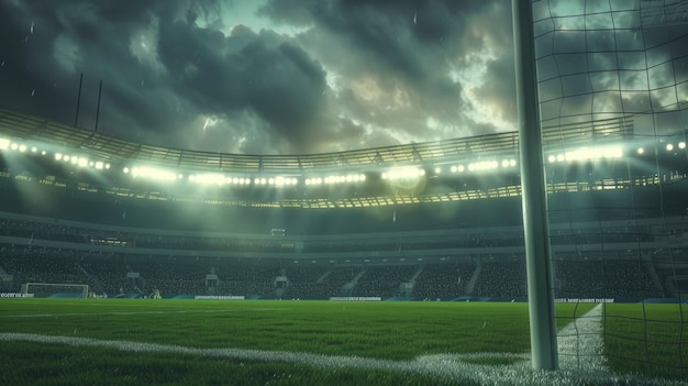 Photo gratuite un stade de football rempli de gens.