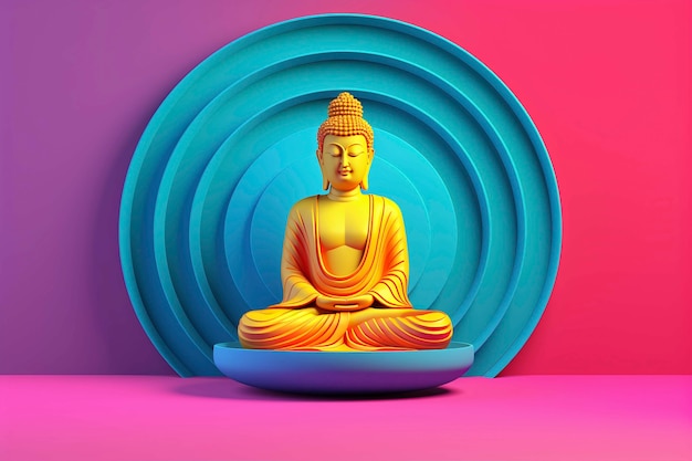 Photo gratuite statue de bouddha dans le studio