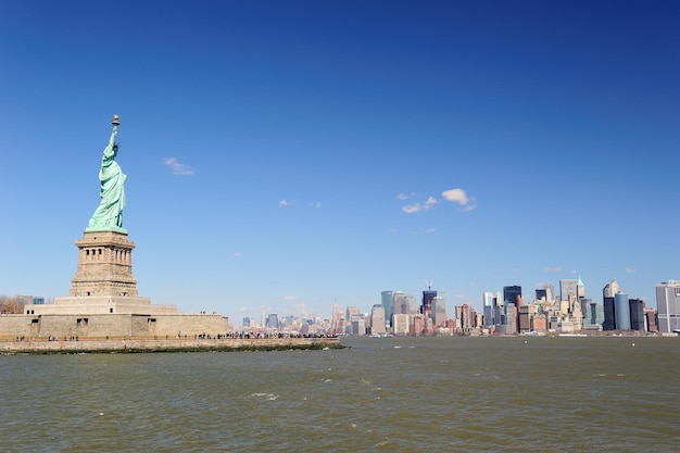 Statue de la Liberté et New York City Manhattan