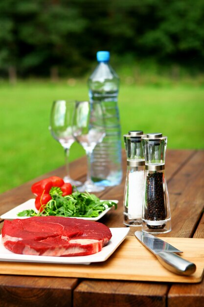 Steak frais et très savoureux