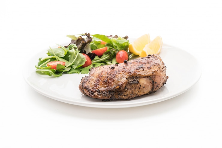 Photo gratuit steak de poule à la cuisse