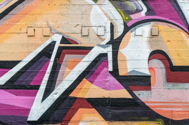 Street art, graffitis colorés sur le mur