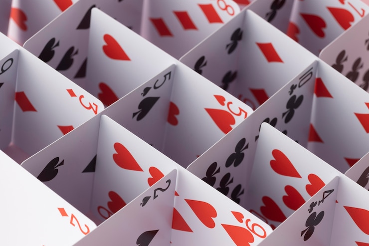 Photo gratuit structure en cartes
