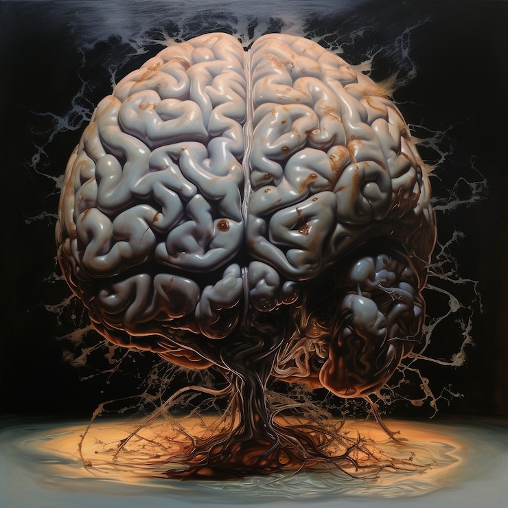Photo gratuit structure détaillée du cerveau humain
