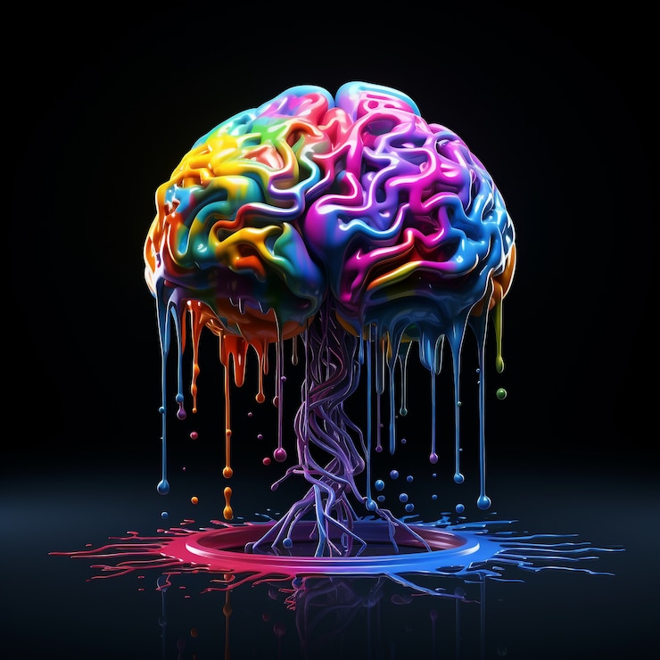 Photo gratuit structure détaillée du cerveau humain