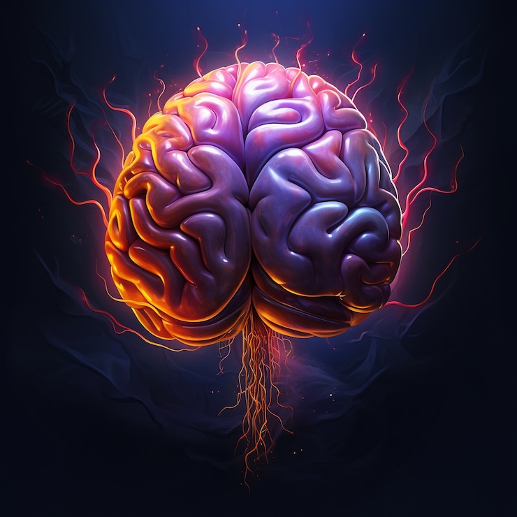 Photo gratuit structure détaillée du cerveau humain