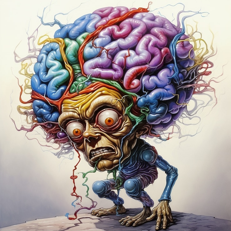 Photo gratuit structure détaillée du cerveau humain