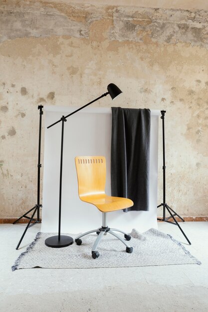 Studio avec accessoires pour la photographie