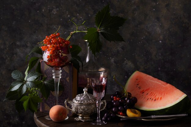 Style baroque avec assortiment de fruits savoureux