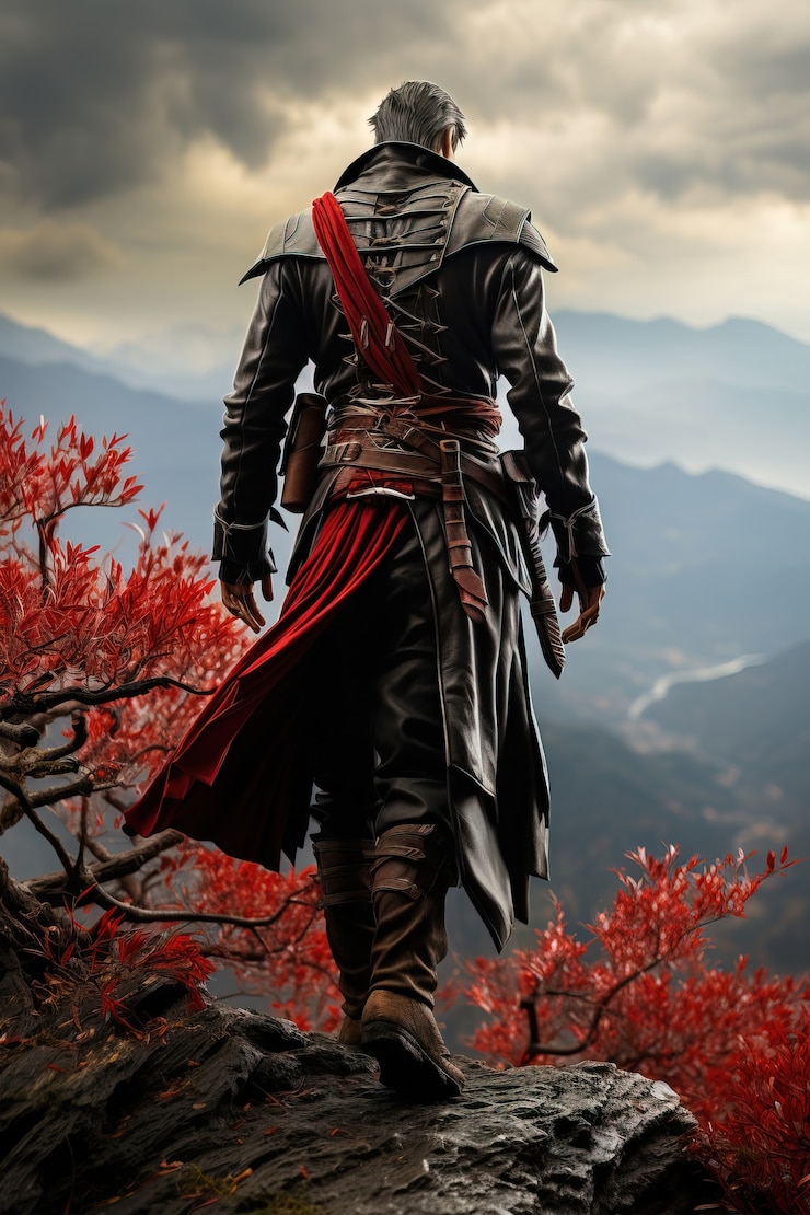 Photo gratuit le style sombre du ninja naruto