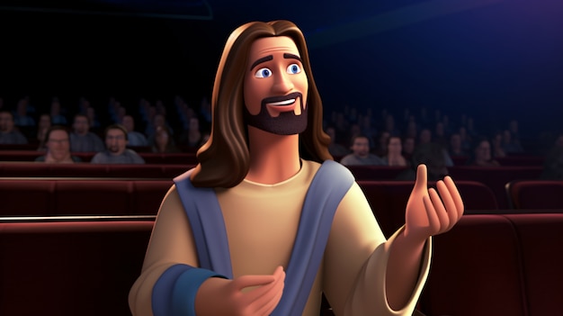 Photo gratuite le style de vie de jésus-christ en dessin animé