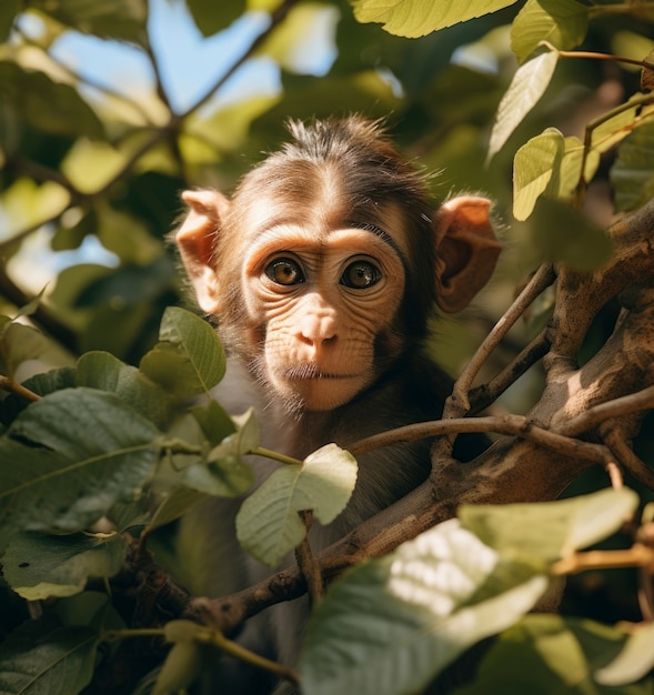 Le style de vie des singes vue naturelle