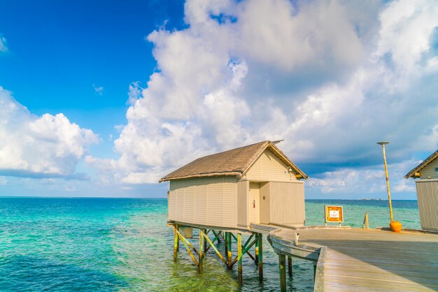 Sunrise bungalow maldives atoll sun