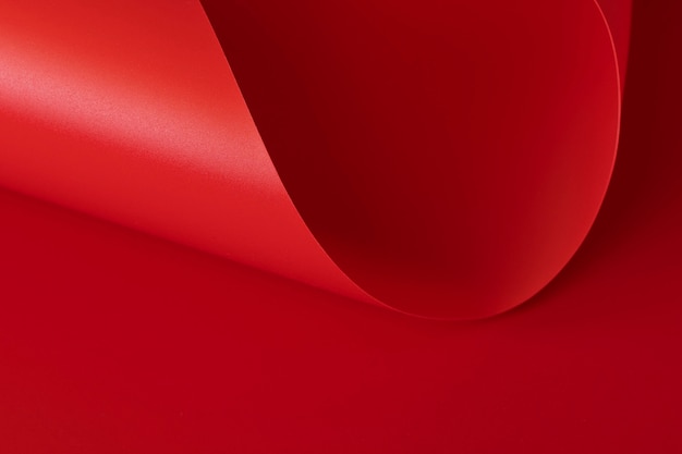 Surface de l'espace de copie papier rouge élégant vue haute