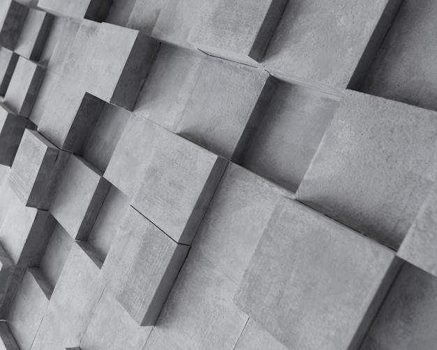 Surface grise créative avec des carrés