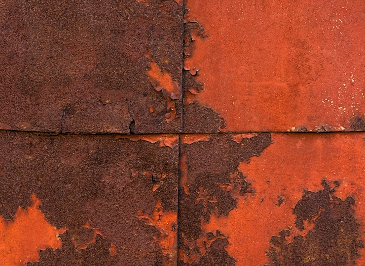 Photo gratuit surface métallique abstraite avec de la rouille