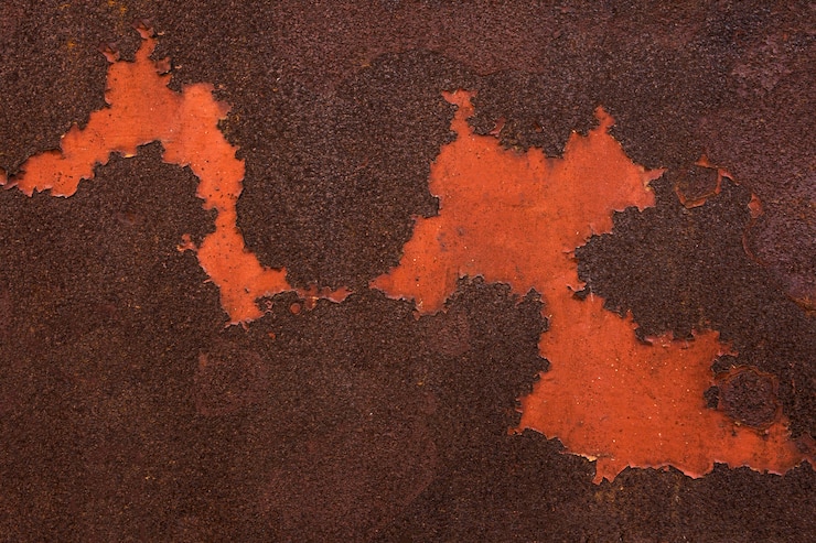 Photo gratuit surface métallique abstraite avec de la rouille