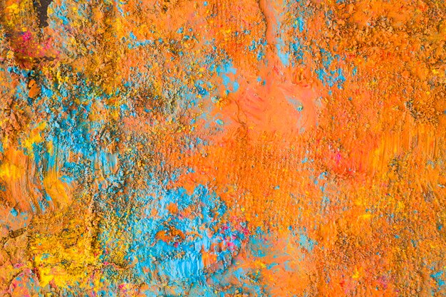 Surface peinte en bleu orange