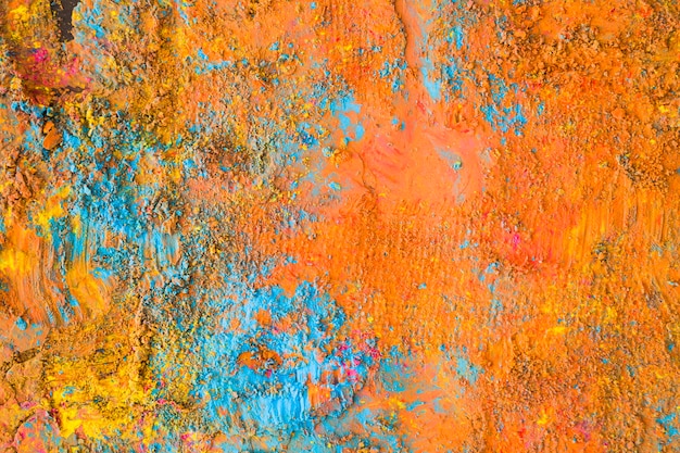 Surface peinte en bleu orange