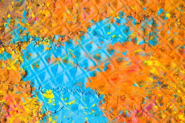 Surface peinte multicolore