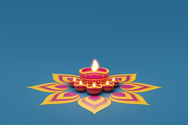 Le symbole de la fête des lumières avec une bougie
