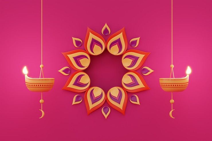 Photo gratuit symbole de la fête des lumières avec des bougies