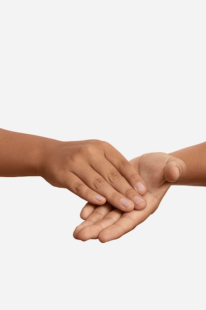 Symbole de la langue des signes isolé sur blanc