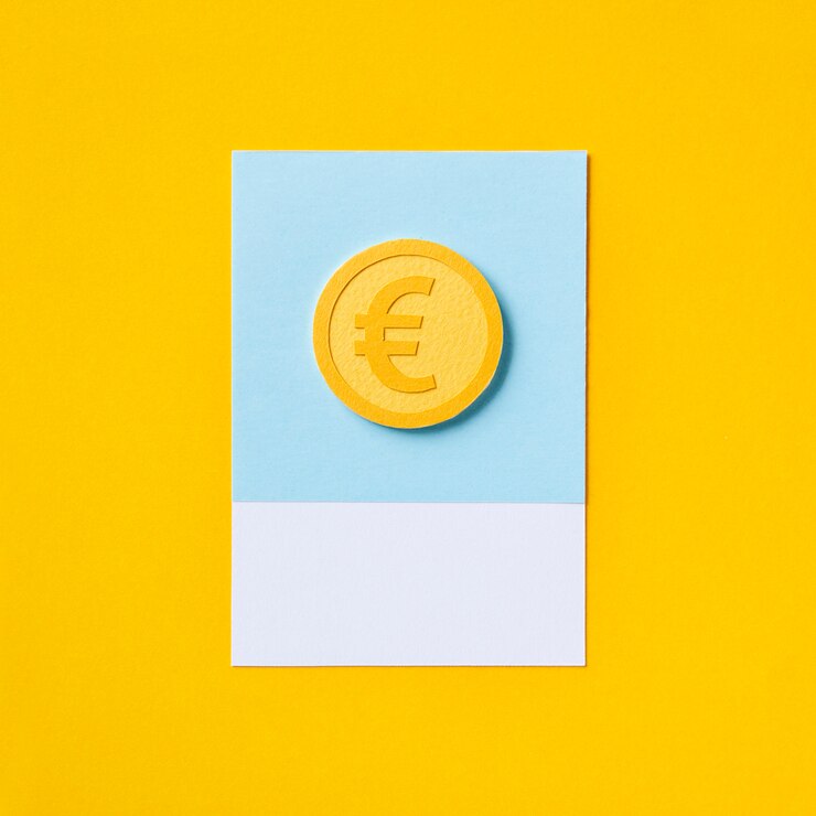 Photo gratuit symbole monétaire européen euro