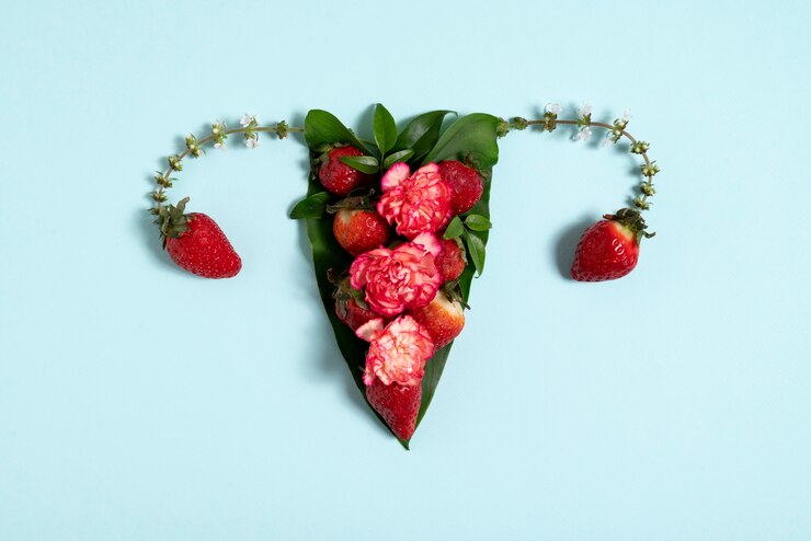 Photo gratuit système reproducteur plat avec des fraises