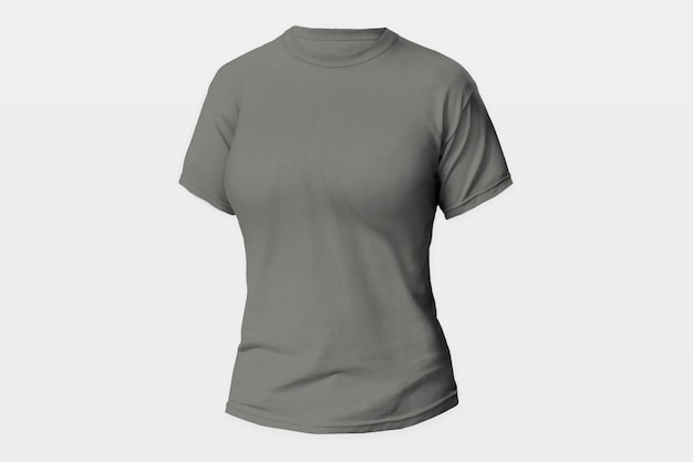 Photo gratuite t-shirt gris isolé pour femme