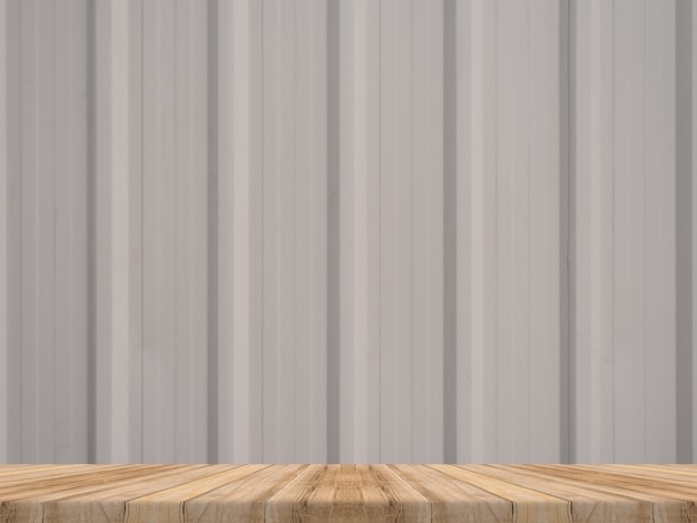 table en bois au mur de bois diagonale tropicale