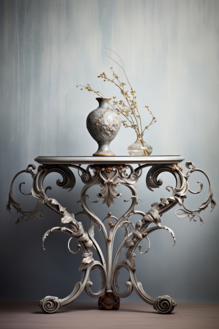 Photo gratuit table ornée dans le style art nouveau