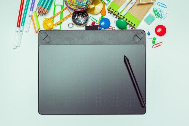 Tablette graphique de bureau d'artiste de concept