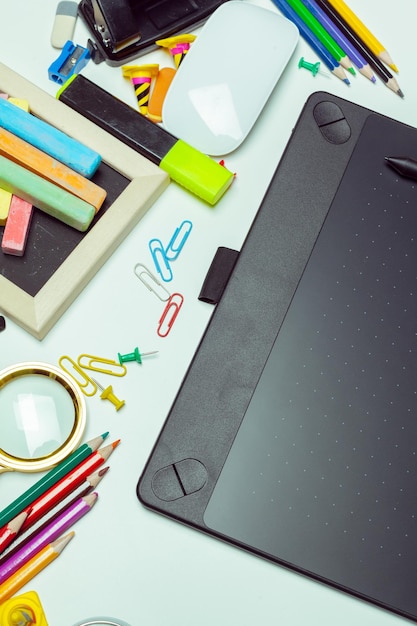 Tablette graphique de bureau d'artiste de concept