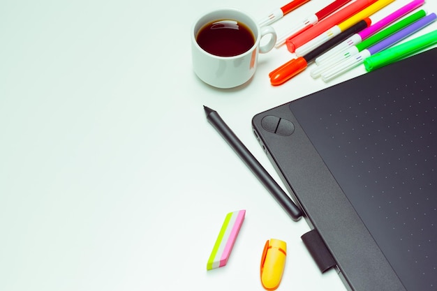 Tablette graphique de bureau d'artiste de concept