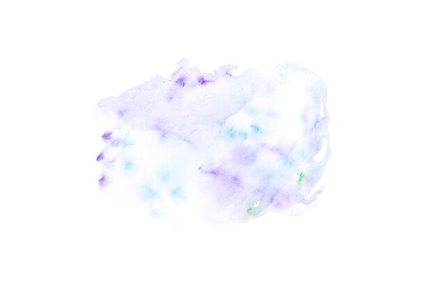 Tache aquarelle sur papier blanc