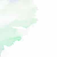 Photo gratuite tache d'aquarelle verte sur fond blanc