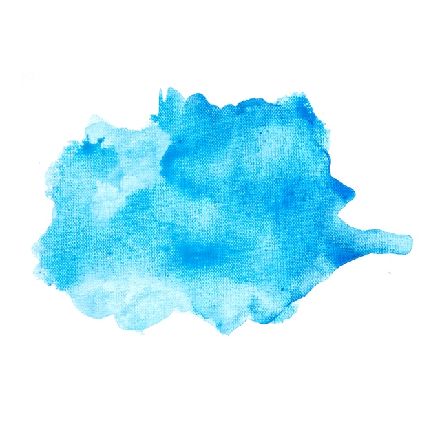 Tache bleue sur papier blanc